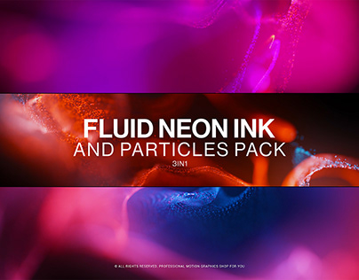 Fluid Neon Ink And Particles Pack