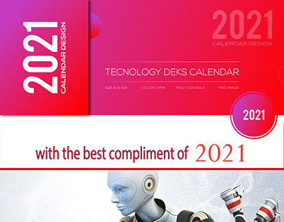 professional Desk calendar design template 2021