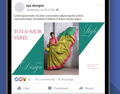Saree Ad design - Facebook