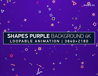 Shapes Purple Background 4K