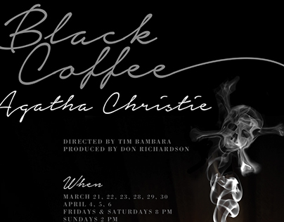 Fauquier Community Theater: Black Coffee Poster