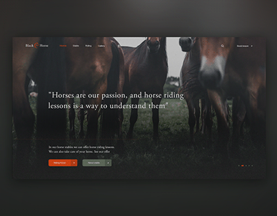 Website project for Horse Riding School.