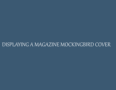 DED: Displaying a magazine Mockingbird cover