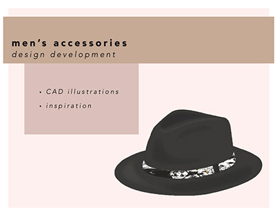 Men's Accessories | CAD + Mood Board | Freelance