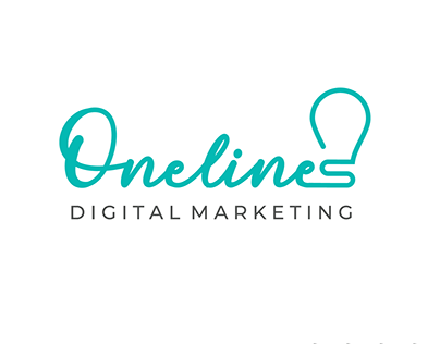One line Digital Marketing Logo Design