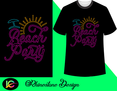 Beach Party Rhinestone Design