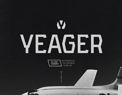 YEAGER - FREE MECHANICAL DISPLAY TYPEFACE