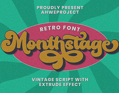 Monthstage - Vintage Retro Script Font