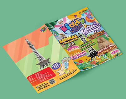 A Colorful and Interactive Kids Magazine Design