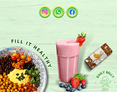 Menu design for Salad and Smoothie brand - Daily Belly
