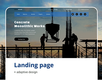 Landing page - Concrete monolithic works