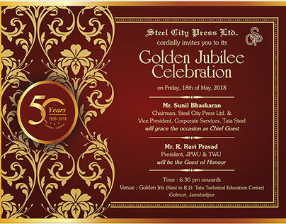 Golden Jubilee Celebration Invitation Design