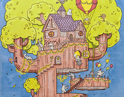 Treehouse with Promarkers