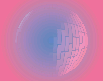 Geometric blue pink