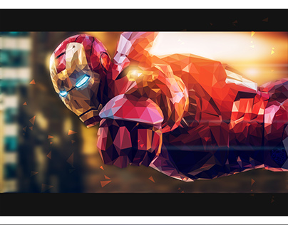 Ironman, Low Poly Poster