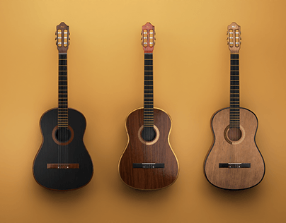 Classical Guitar 3D model