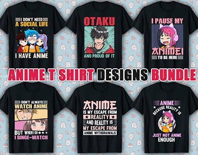 Anime T-shirt Design Bundle