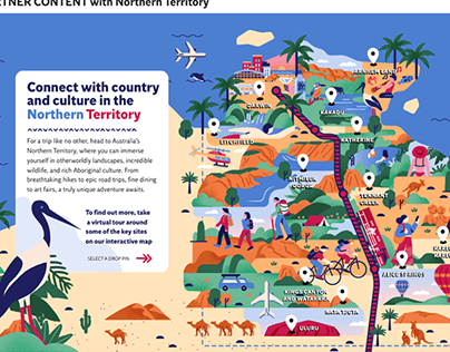 A map illustration of Northern Territory of Australia