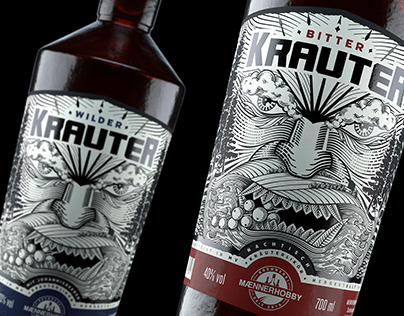 Krauter Herbal Liqueur - Label Design