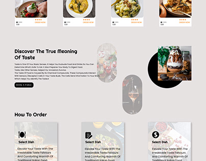 Food Website Landing Page | UX/UI design | Figma
