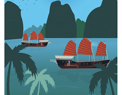 Ha Long bay illustration