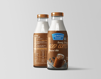 Recreated Mother Dairy Flavoured Milk packaging
