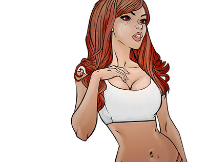 Red Head Illustration by Jesse Crystal