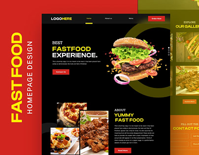 Fast Food Homepage Design