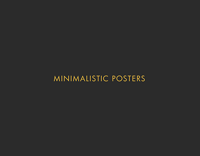 Minimalistic posters
