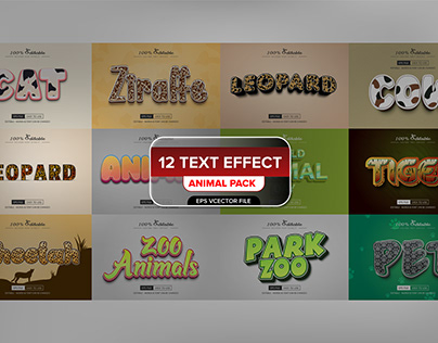 Animal text effect bundle