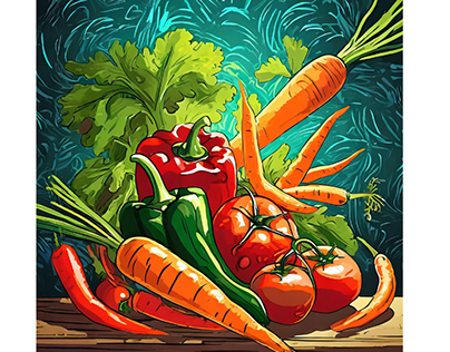 Ilustración Verduras Frescas