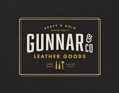 Gunnar Leather Goods Identity