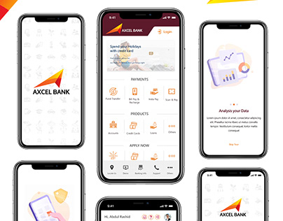 Axcel Bank mobile application design