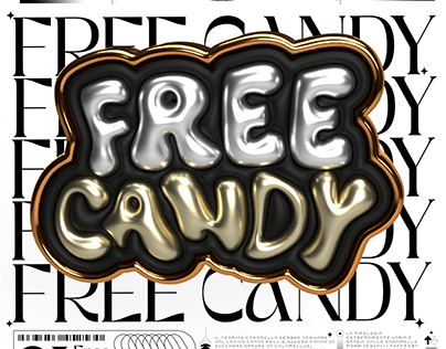 Free Candy Poster 3D Font Text - Designed By Me