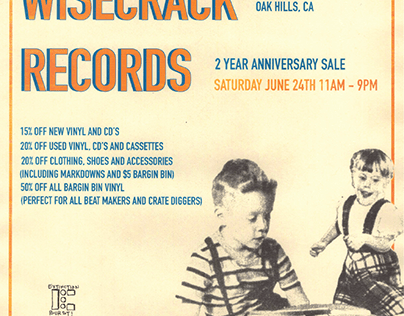 Wisecrack Records Anniversary Ad