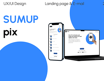 UI design Sumup Pix Landing page & e-mail