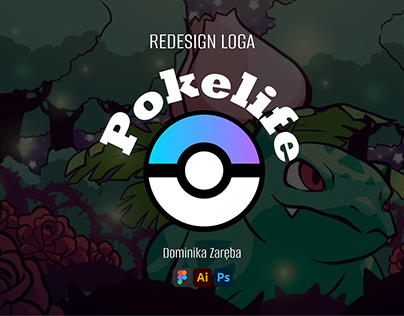 Redesing loga Pokelife - parę wersji kolorystycznych