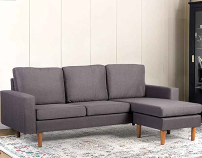 Studio Luxe Upholstered Sofa With Ergonomic Design
