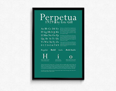 Perpetua typeface poster