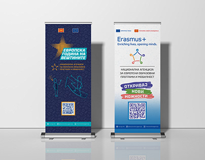 Erasmus+ & EU Networks Roll Banners Design