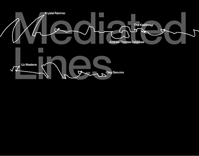 Poster for "Mediated Lines" art show