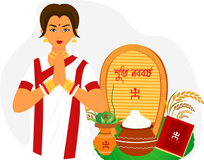Bengali New Year illustraton