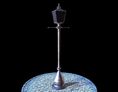 Victorian Style Gaslamp - 3D Asset