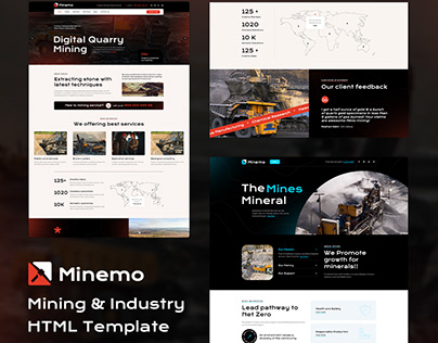 Minemo - Mining Industry Html Template