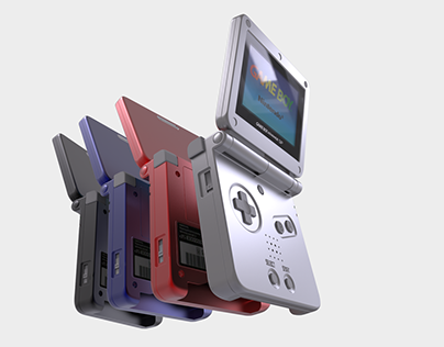 Game Boy Advance SP Renders