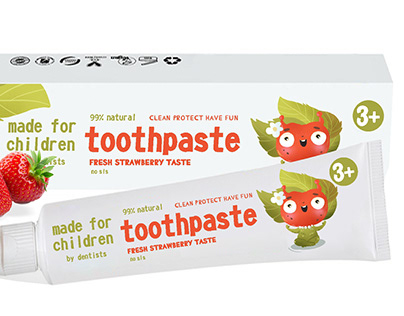 children toothpaste character design