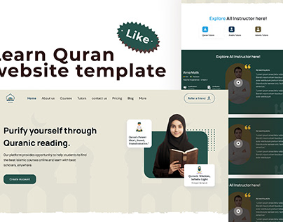 Learn Quran website template