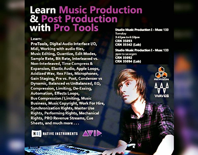 Antelope Valley College Music Production Vatalog Page