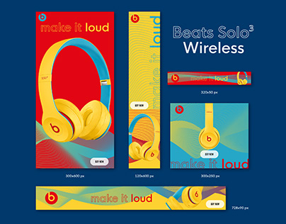 Beats Solo 3 Wireless // Web banner design