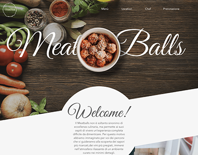Meatballs Restaurant website concept